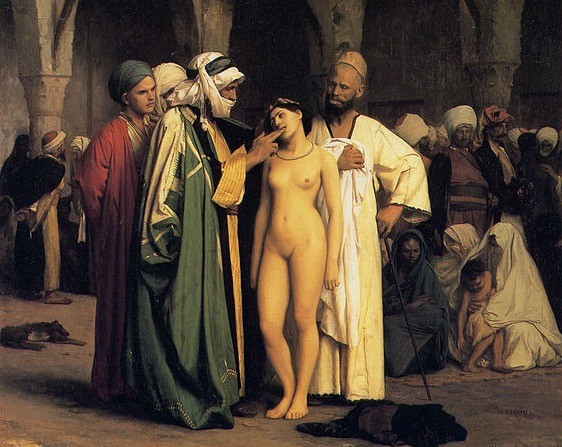 Millions of white Europeans had been enslaved by the Arabs and other Muslims Image: the slave market by Jean Léon Jerome 