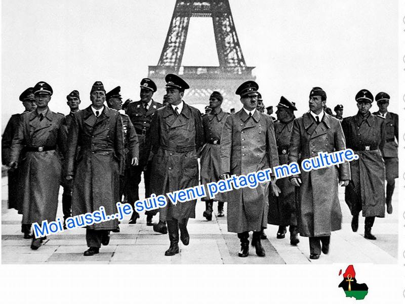 Hitler partageant sa culture avec les français à Paris en 1940